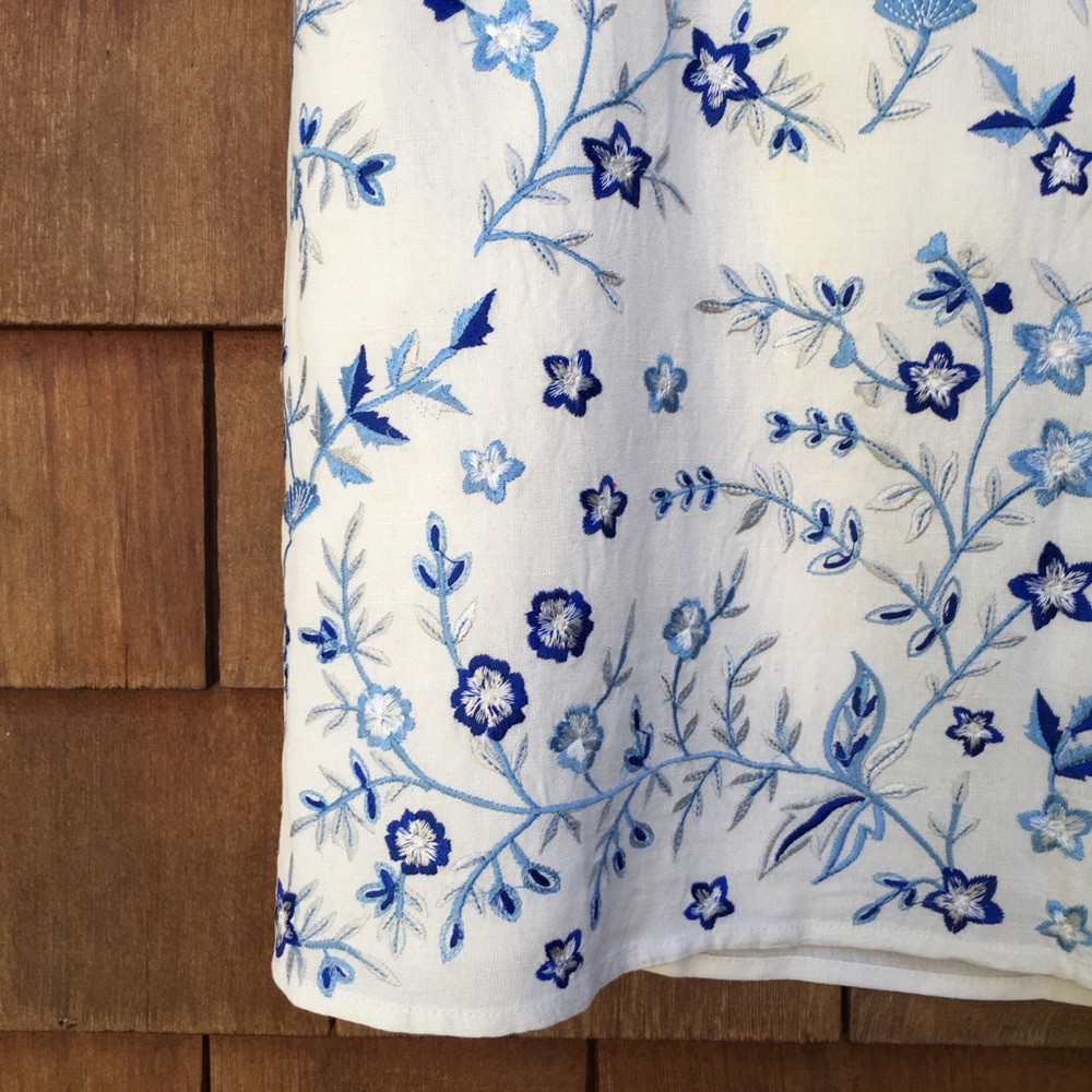 Anthropologie Corday Embroidered Mini Skirt XL